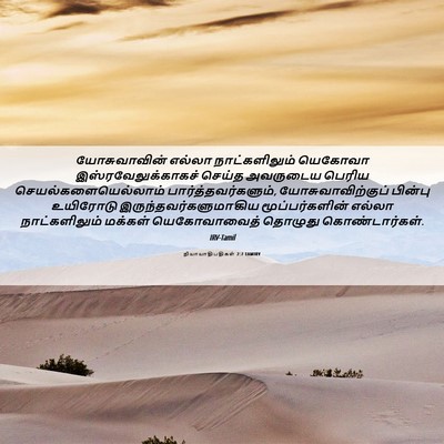 Picture 06 - நியாயாதிபதிகள் 2:7 TAMIRV - யோசுவாவின் எல்லா - Bible Verse Picture