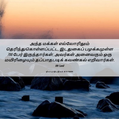Picture 06 - நியாயாதிபதிகள் 20:16 TAMIRV - அந்த மக்கள் - Bible Verse Picture