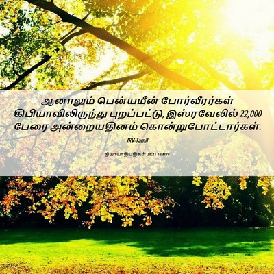 Picture 06 - நியாயாதிபதிகள் 20:21 TAMIRV - ஆனாலும் பென்யமீன் - Bible Verse Picture