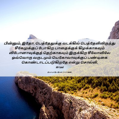 Picture 06 - நியாயாதிபதிகள் 21:19 TAMIRV - பின்னும், இதோ, - Bible Verse Picture