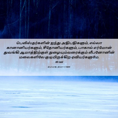 Picture 06 - நியாயாதிபதிகள் 3:3 TAMIRV - பெலிஸ்தர்களின் - Bible Verse Picture