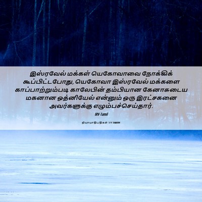 Picture 06 - நியாயாதிபதிகள் 3:9 TAMIRV - இஸ்ரவேல் மக்கள் - Bible Verse Picture