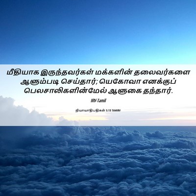 Picture 06 - நியாயாதிபதிகள் 5:13 TAMIRV - மீதியாக - Bible Verse Picture