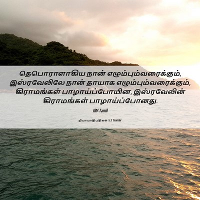 Picture 06 - நியாயாதிபதிகள் 5:7 TAMIRV - தெபொராளாகிய நான் - Bible Verse Picture
