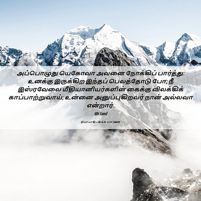 Picture 06 - நியாயாதிபதிகள் 6:14 TAMIRV - அப்பொழுது யெகோவா - Bible Verse Picture