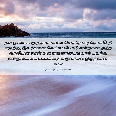 Picture 06 - நியாயாதிபதிகள் 8:20 TAMIRV - தன்னுடைய - Bible Verse Picture