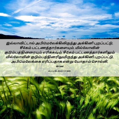 Picture 06 - நியாயாதிபதிகள் 9:20 TAMIRV - இல்லாவிட்டால் - Bible Verse Picture