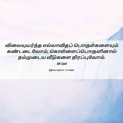 Picture 06 - நீதிமொழிகள் 1:13 TAMIRV - விலையுயர்ந்த - Bible Verse Picture