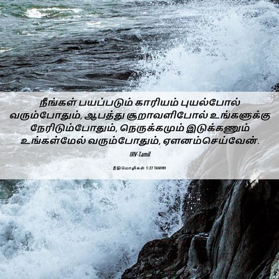 Picture 06 - நீதிமொழிகள் 1:27 TAMIRV - நீங்கள் பயப்படும் - Bible Verse Picture