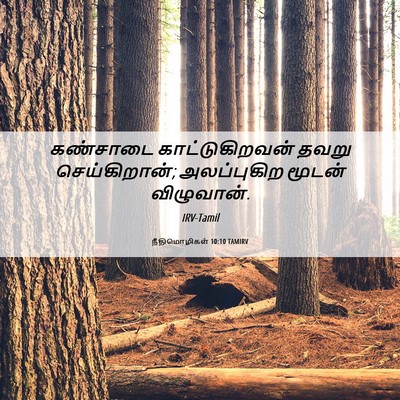 Picture 06 - நீதிமொழிகள் 10:10 TAMIRV - கண்சாடை - Bible Verse Picture