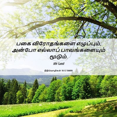 Picture 06 - நீதிமொழிகள் 10:12 TAMIRV - பகை விரோதங்களை - Bible Verse Picture