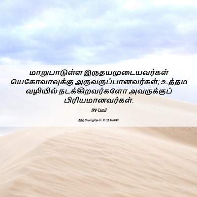 Picture 06 - நீதிமொழிகள் 11:20 TAMIRV - மாறுபாடுள்ள - Bible Verse Picture