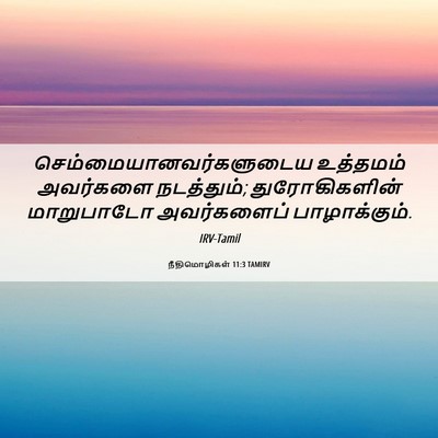Picture 06 - நீதிமொழிகள் 11:3 TAMIRV -  - Bible Verse Picture