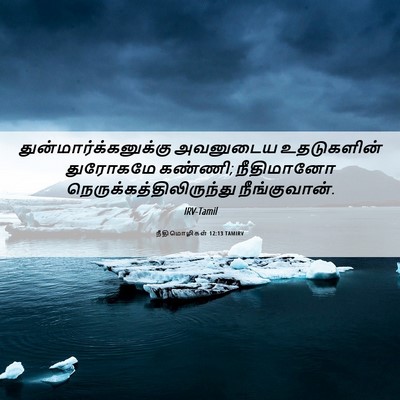 Picture 06 - நீதிமொழிகள் 12:13 TAMIRV -  - Bible Verse Picture
