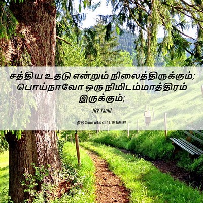 Picture 06 - நீதிமொழிகள் 12:19 TAMIRV - சத்திய உதடு - Bible Verse Picture