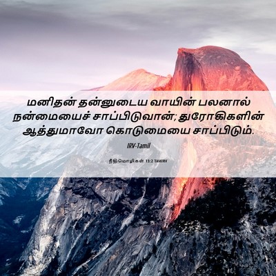 Picture 06 - நீதிமொழிகள் 13:2 TAMIRV - மனிதன் தன்னுடைய - Bible Verse Picture