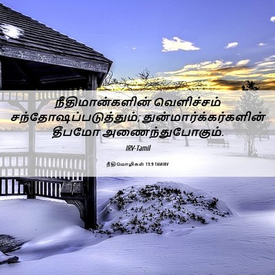 Picture 06 - நீதிமொழிகள் 13:9 TAMIRV - நீதிமான்களின் - Bible Verse Picture