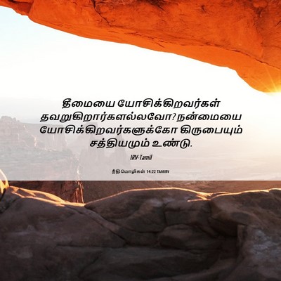 Picture 06 - நீதிமொழிகள் 14:22 TAMIRV - தீமையை - Bible Verse Picture