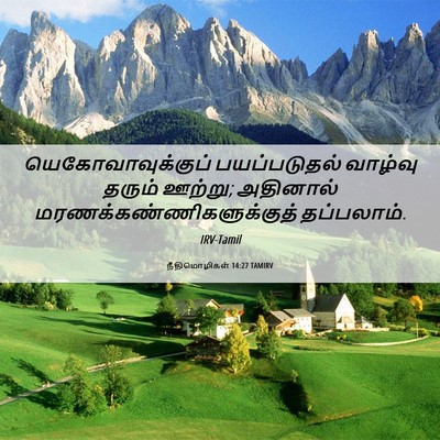 Picture 06 - நீதிமொழிகள் 14:27 TAMIRV - யெகோவாவுக்குப் - Bible Verse Picture