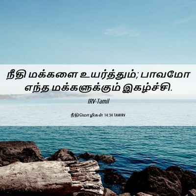 Picture 06 - நீதிமொழிகள் 14:34 TAMIRV - நீதி மக்களை - Bible Verse Picture