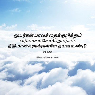 Picture 06 - நீதிமொழிகள் 14:9 TAMIRV - மூடர்கள் - Bible Verse Picture
