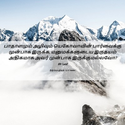 Picture 06 - நீதிமொழிகள் 15:11 TAMIRV - பாதாளமும் அழிவும் - Bible Verse Picture