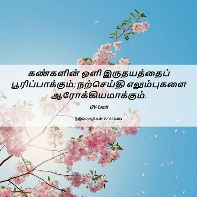 Picture 06 - நீதிமொழிகள் 15:30 TAMIRV - கண்களின் ஒளி - Bible Verse Picture