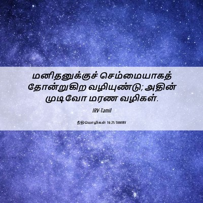 Picture 06 - நீதிமொழிகள் 16:25 TAMIRV - மனிதனுக்குச் - Bible Verse Picture