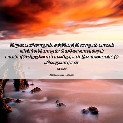 Picture 06 - நீதிமொழிகள் 16:6 TAMIRV - கிருபையினாலும், - Bible Verse Picture