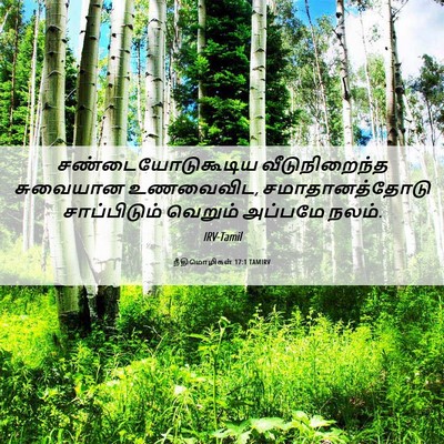 Picture 06 - நீதிமொழிகள் 17:1 TAMIRV - சண்டையோடுகூடிய - Bible Verse Picture