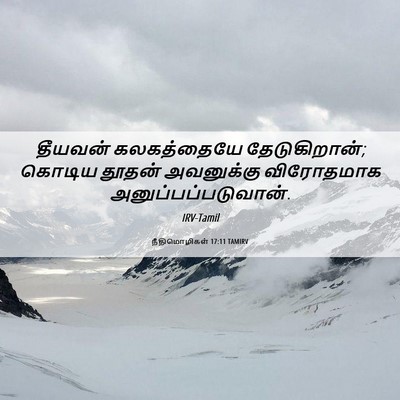 Picture 06 - நீதிமொழிகள் 17:11 TAMIRV - தீயவன் கலகத்தையே - Bible Verse Picture