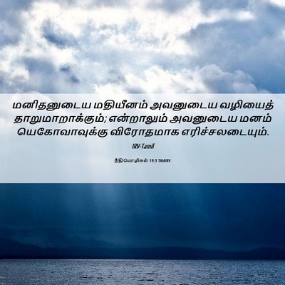 Picture 06 - நீதிமொழிகள் 19:3 TAMIRV - மனிதனுடைய - Bible Verse Picture