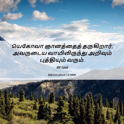 Picture 06 - நீதிமொழிகள் 2:6 TAMIRV - யெகோவா ஞானத்தைத் - Bible Verse Picture