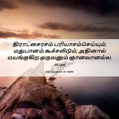 Picture 06 - நீதிமொழிகள் 20:1 TAMIRV - திராட்சைரசம் - Bible Verse Picture