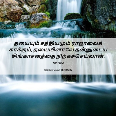 Picture 06 - நீதிமொழிகள் 20:28 TAMIRV - தயையும் - Bible Verse Picture