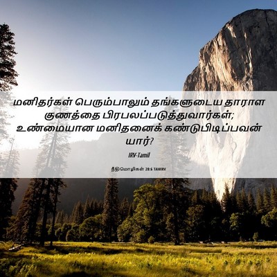 Picture 06 - நீதிமொழிகள் 20:6 TAMIRV - மனிதர்கள் - Bible Verse Picture