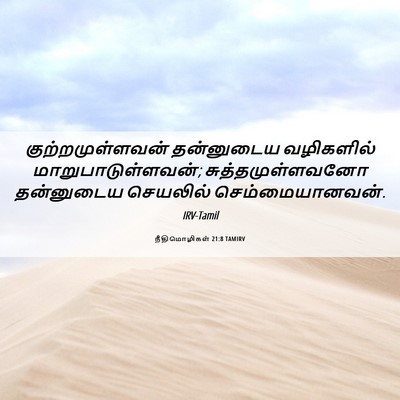 Picture 06 - நீதிமொழிகள் 21:8 TAMIRV - குற்றமுள்ளவன் - Bible Verse Picture