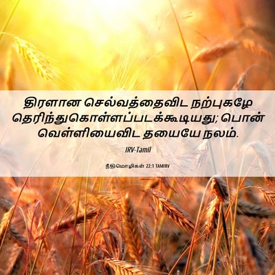 Picture 06 - நீதிமொழிகள் 22:1 TAMIRV - திரளான - Bible Verse Picture