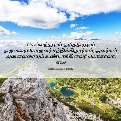 Picture 06 - நீதிமொழிகள் 22:2 TAMIRV - செல்வந்தனும், - Bible Verse Picture