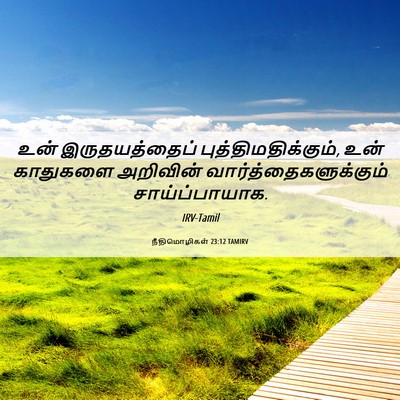 Picture 06 - நீதிமொழிகள் 23:12 TAMIRV - உன் இருதயத்தைப் - Bible Verse Picture