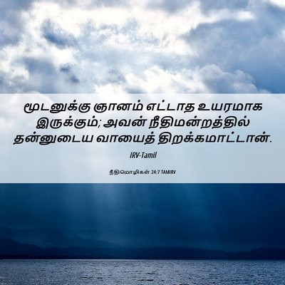 Picture 06 - நீதிமொழிகள் 24:7 TAMIRV - மூடனுக்கு ஞானம் - Bible Verse Picture