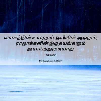 Picture 06 - நீதிமொழிகள் 25:3 TAMIRV - வானத்தின் - Bible Verse Picture
