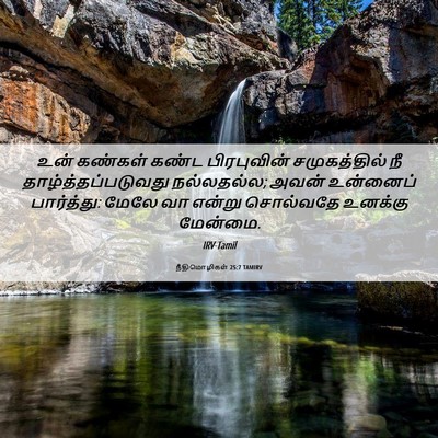Picture 06 - நீதிமொழிகள் 25:7 TAMIRV - உன் கண்கள் கண்ட - Bible Verse Picture