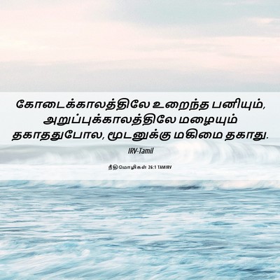 Picture 06 - நீதிமொழிகள் 26:1 TAMIRV - கோடைக்காலத்திலே - Bible Verse Picture