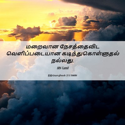Picture 06 - நீதிமொழிகள் 27:5 TAMIRV - மறைவான நேசத்தைவிட - Bible Verse Picture