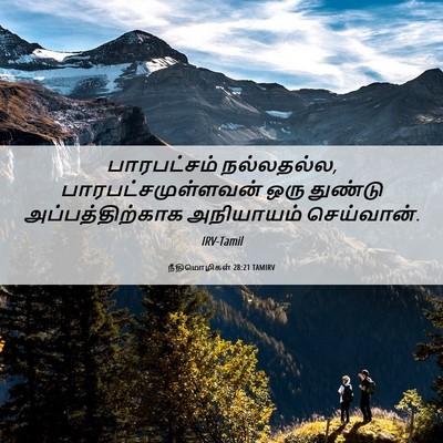 Picture 06 - நீதிமொழிகள் 28:21 TAMIRV - பாரபட்சம் - Bible Verse Picture
