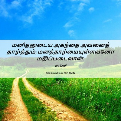 Picture 06 - நீதிமொழிகள் 29:23 TAMIRV - மனிதனுடைய அகந்தை - Bible Verse Picture