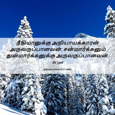 Picture 06 - நீதிமொழிகள் 29:27 TAMIRV - நீதிமானுக்கு - Bible Verse Picture
