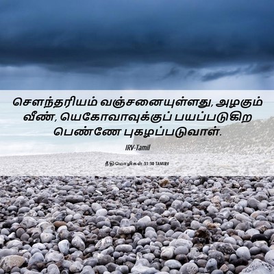 Picture 06 - நீதிமொழிகள் 31:30 TAMIRV - செளந்தரியம் - Bible Verse Picture