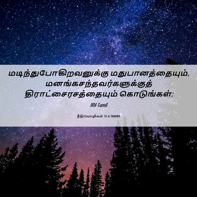 Picture 06 - நீதிமொழிகள் 31:6 TAMIRV -  - Bible Verse Picture